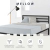 Mellow 14-Inch Metal Platform Bed with Headboard and Slat Support, Queen, Black - 4 of 4