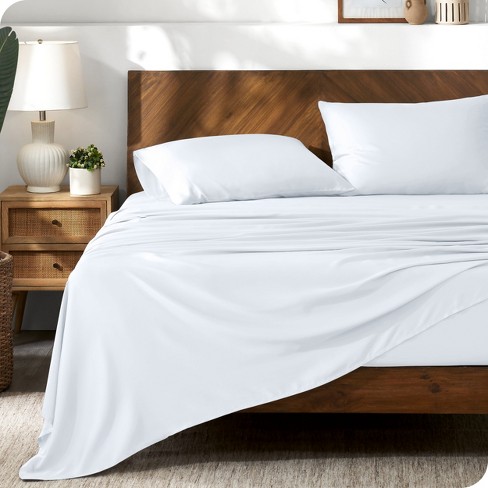 300 Thread Count Organic Cotton Percale White 3 Piece Twin Xl Bed Sheet Set  By Bare Home : Target