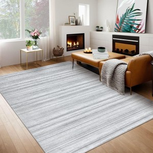 Area Rug Modern Minimalist Stripe Area Rug Bohemian Rug Low Pile Non Slip Non Shedding Indoor Floor Carpet Easy Cleaning for Bedroom Living Room - 1 of 4