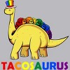 Adult Design By Humans Tacos Dinosaur Tacosaurus Rainbow Pride By JuTrading Tank Top - 2 of 2