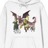 Shrek Main Characters Long Sleeve White Adult Hooded Sweatshirt - 2 of 3