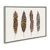 Kate and Laurel Sylvie African Feathers Framed Canvas by Maja Mitrovic of Makes My Day Happy, 23x33, Gray - 2 of 4