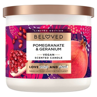 Beloved Vegan Candle - Pomegranate & Geranium - 15oz
