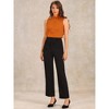 INSPIRE CHIC Women's Sleeveless Collared Business Work Tops Button Down Bodysuit - 4 of 4