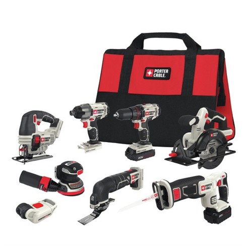 Porter-cable Pcck6118 20v Max Lithium-ion 8-tool Combo Kit : Target