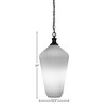 Toltec Lighting Carina 1 - Light Pendant in  Matte Black with 11" Opal Frosted Shade - 2 of 2