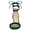 Allegra K Women's Kitten Heel Open Top Lace-Up Sandals - 2 of 4