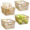 Metal Mesh Pantry Basket with Handles - Set of 4 - Soft Brass - 2 of 4