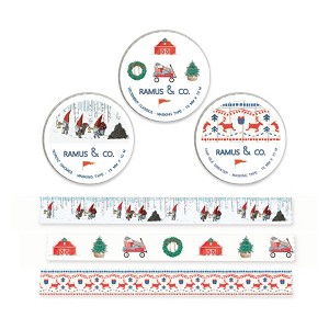 December Classics Winter Masking Tape by Ramus & Co - 3ct Rolls, Assorted - 1 of 4
