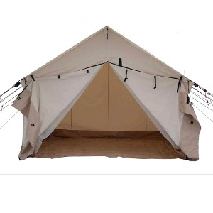 White Duck Alpha Canvas Wall Tent with Stove Jack & Frame, 4-Season Water Repellent Camping Tent, DYNA DUCK Fabric - 1 of 4