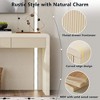 Okak Stylish Wooden Console Table with 3 Fluted Drawers,Modern Narrow Entryway Table,Behind Couch Froyer Table for Hallway,Living Room - 4 of 4