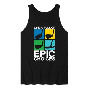 Men's - Instant Message - Life is Full of Epic Choice Golf Graphic Tank Top - 1 of 4