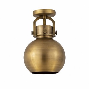 Newton Sphere - 1 Light Flush Mount In Industrial Style-12 Inches Tall and 8 Inches Wide - 1 of 1
