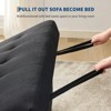 3 in 1 Convertible Sleeper Sofa Bed, Modern Upholstered Sofa, Corduroy Sleeper Loveseat with Pull-Out Bed, Adjustable Backrest, for Living Room - 4 of 4