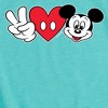 Girls' - Disney - Peace Love Mickey Fitted Short Sleeve Graphic T-Shirt - 2 of 4