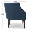Modern Upholstered Accent Chair, Button Tufted Armchair with Birch Wood Legs, Leisure Tub Chair, Club Chair Sofa Chair - ModernLuxe - 3 of 4