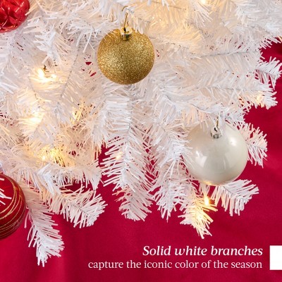 4.5ft White Pine Pre-Lit Artificial Christmas Tree with 200 Lights