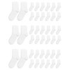 Viscose Bamboo Kids Thin Crew Socks Uniform Boys Girls Bulk Value Unisex Basic Casual Soft Wholesale 48 Pairs - 2 of 4