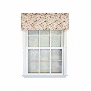 RLF Home 100% Cotton High Quality Flor Tailored Window Valance with 1.5" Rod Pocket 50" W X 12" L Natural - 1 of 4