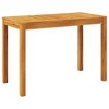 vidaXL - Solid Wood Acacia Outdoor Patio Dining Table 43.3"x21.7"x29.5" - Modern Rectangular Table for Garden Terrace - Brown - 2 of 4
