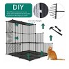 Cat Cage Indoor Large With Hammock 4 Tier Outdoor Cat Enclosure Catio Metal Kennels For 1-3 Cats DIY Detachable Pet Playpen - 3 of 4