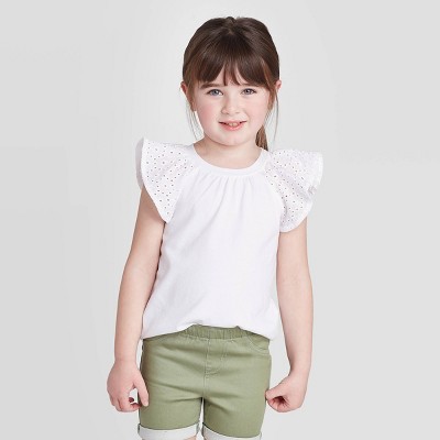 toddler girl white button up shirt