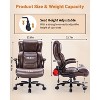 Grungis PU Leather Swivel Office Chair with Wheels,Modern Gaming Chair with Adjustable Height and Thigh Exerciser,Computer Chair for Office - 3 of 4