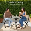 Best Choice Products 3-Piece Patio Bistro Dining Furniture Set w/ Round Textured Glass Tabletop, Folding Chairs - 3 of 4