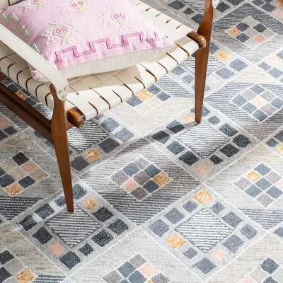 Gray and Gold Hand-Tufted Wool 8' x 10' Area Rug