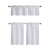 Kate Aurora Parisian Living Complete 3 Piece Lightweight Sheer Cafe Kitchen Curtain Tier & Valance Set - 2 of 4