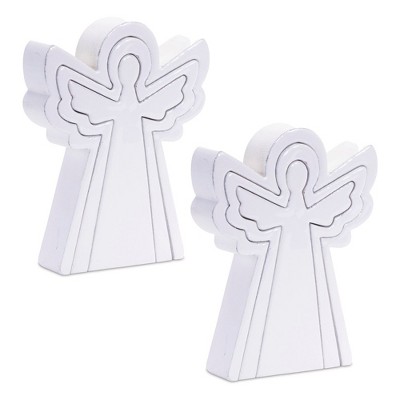 Wood Angel Nesting Display (Set of 2)
