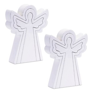 Wood Angel Nesting Display (Set of 2) - 1 of 3