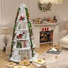 Corner Bookcase, Christmas Tree Corner Bookcase, Creative Bookcase, Solid Wood Storage Shelf, Display Shelf, Children's Bookcase, Splicable - 2 of 4