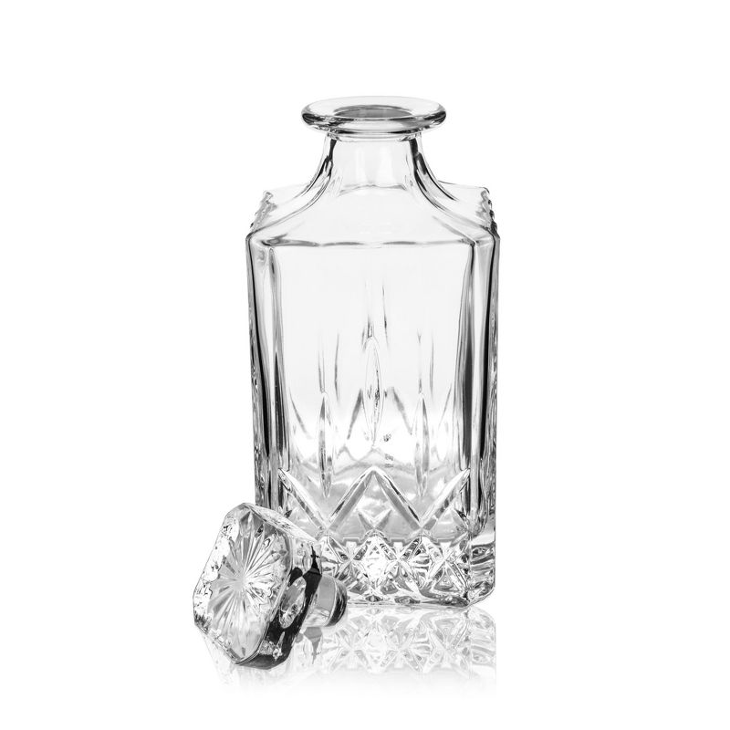 Viski Admiral 30 oz Liquor Decanter - Crystal Glass Liquor Dispenser for Whisky, Bourbon, Tequila, Brandy - Gift for Liquor Lovers, Clear, 6 of 9
