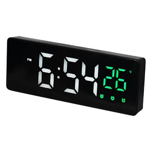 REGALWOVEN Plastic Digital Corded Adjustable Accurate Dimmable Electric Alarm Clock 6.3 x 2.4 x 1 inch - 1 of 4