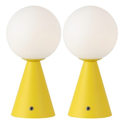 JONATHAN Y Macie Modern Minimalist Globe Rechargeable/Cordless Dimmable Integrated LED Table Lamp with Touch Sensor