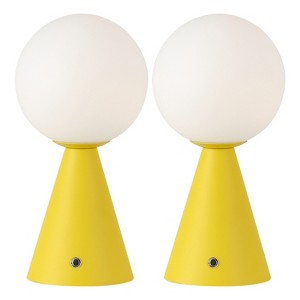 JONATHAN Y Macie Modern Minimalist Globe Rechargeable/Cordless Dimmable Integrated LED Table Lamp with Touch Sensor - 1 of 4