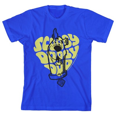 Scooby Dooby Doo Youth Royal Blue Short Sleeve Crew Neck Tee : Target