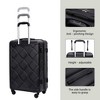 YONWAY 8 Piece Hardshell ABS Luggage Set, Checked Spinner Luggage Set (20in/24in/28in+Portable Handbag + 4 Pieces Storage Bag Set) - 2 of 4