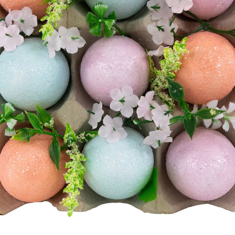 Northlight Pastel Easter Eggs with Carton Decoration - 6.25" - Set of 9, 5 of 7