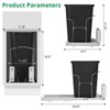 Garbage Waste Recyling Bin with Full Extension Slides, Space-Saving Design - 3 of 4