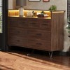 Dresser with Power Outlet and LED Lights, Wood 8 Drawer Dresser for Bedroom - 4 of 4