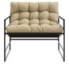Patio Bench with Cushion Taupe 44.5" Steel - 4 of 4