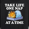 Women's - Garfield - Take Life One Nap Lightweight French Terry Wide Neck Long Sleeve Shirt - 2 of 4