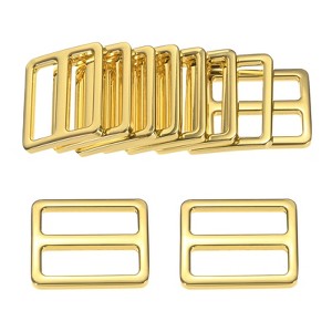 Unique Bargains Zinc Alloy Durable Multipurpose Tri Glide Metal Buckles for Bags 10 Pcs - 1 of 4
