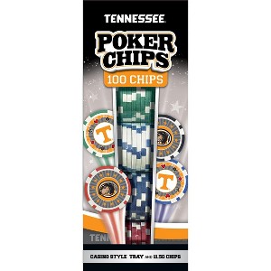 MasterPieces Casino 100 Piece Poker Chip Set - NCAA Tennessee Volunteers - 1 of 4