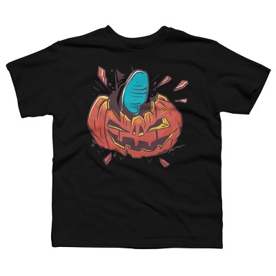 Boy's Design By Humans Halloween smashed pumpkin By BlackBerry55 T-Shirt