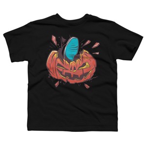 Boy's Design By Humans Halloween smashed pumpkin By BlackBerry55 T-Shirt - 1 of 2