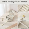 HTUTWOO Small Travel Jewelry Case Portable Jewelry Organizer Box for Necklace Rings Earrings, Travel Essentials Jewelry Storage for Women Girls - 4 of 4