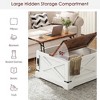 QingMoon Lift-Top Coffee Table, Square Wood Center Table, Farmhouse Tea Table with Power Outlets and Storage for Living Room, Dens and Office - 3 of 4